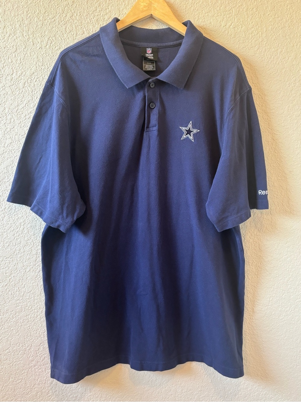 NFL Dallas Cowboys Reebok Men's Navy Blue Polo Shirt with Star Logo XL